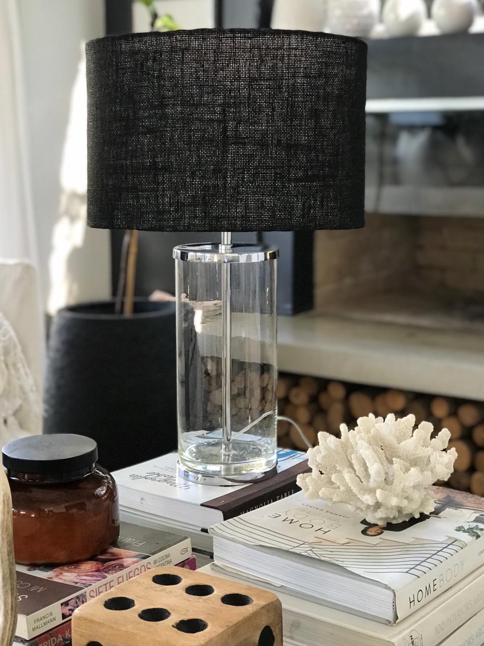 LÁMPARA DE VIDRIO CON BASE - Imagen 5