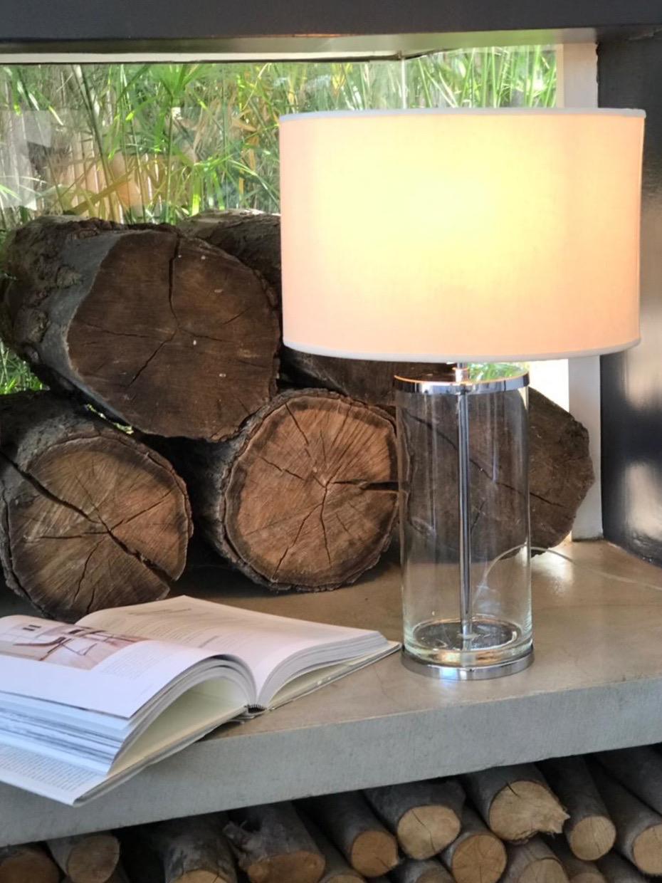 LÁMPARA DE VIDRIO CON BASE - Imagen 8