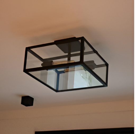 PLAFÓN HIERRO Y VIDRIO